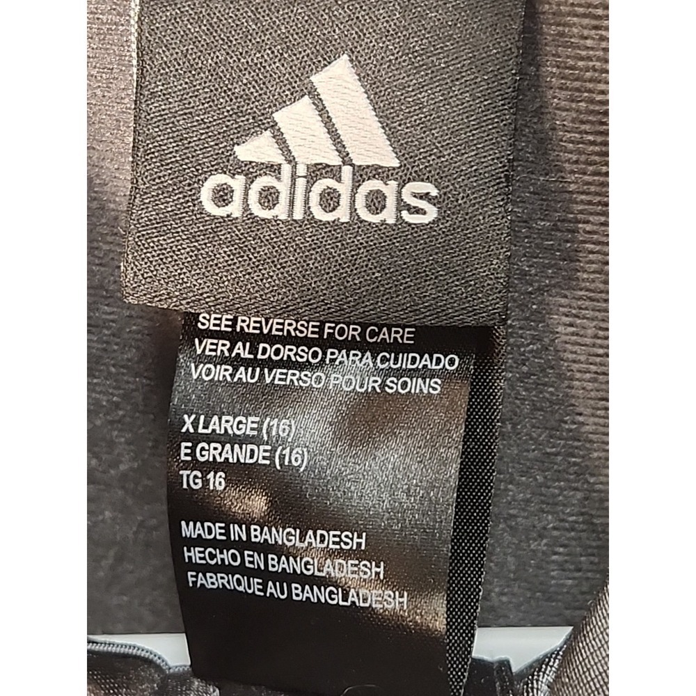 Adidas zip up track Jacket girls size X-L (16) Grey/pink - Picture 4 of 8